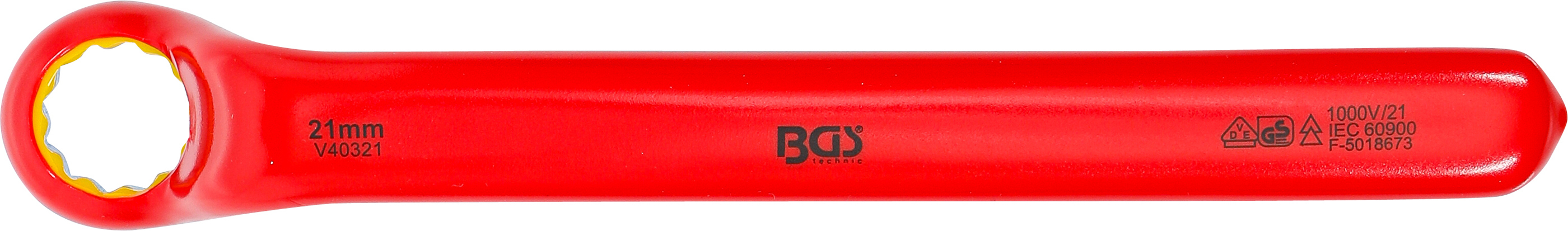 BGS VDE-Einringschlüssel | tief gekröpft | SW 21 mm