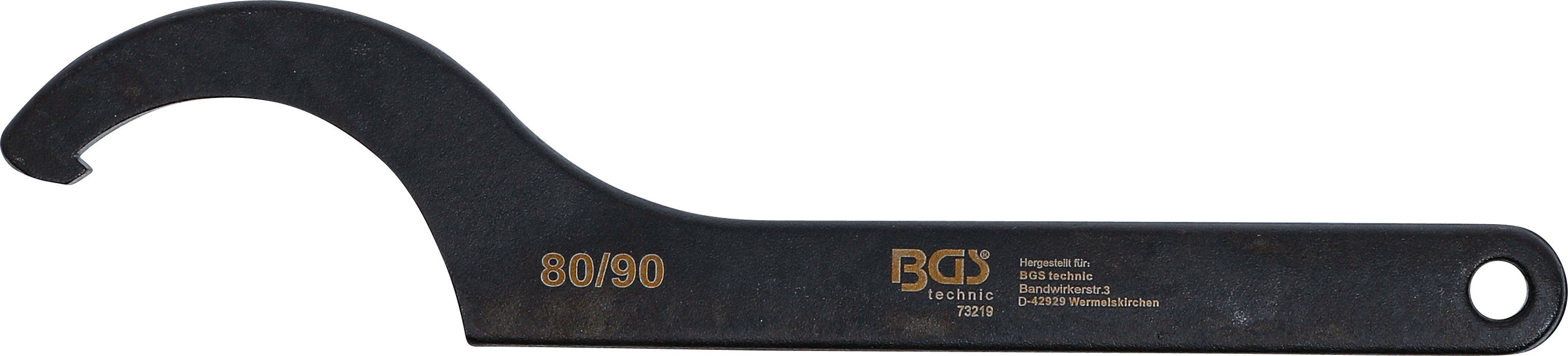 BGS Hakenschlüssel mit Nase | 80 - 90 mm