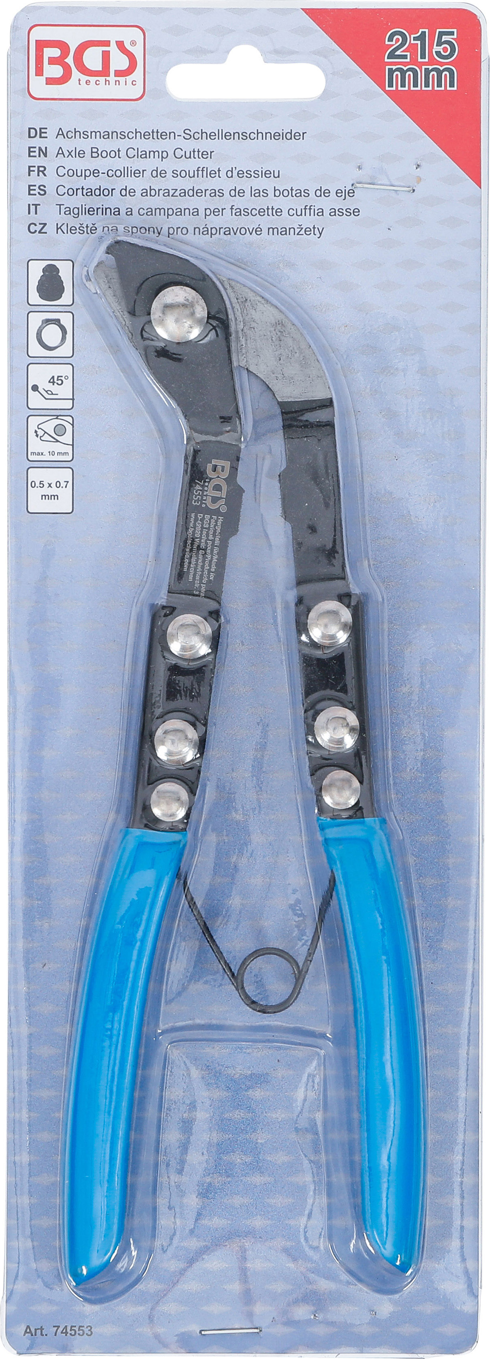 BGS Achsmanschetten-Schellenschneider | 215 mm