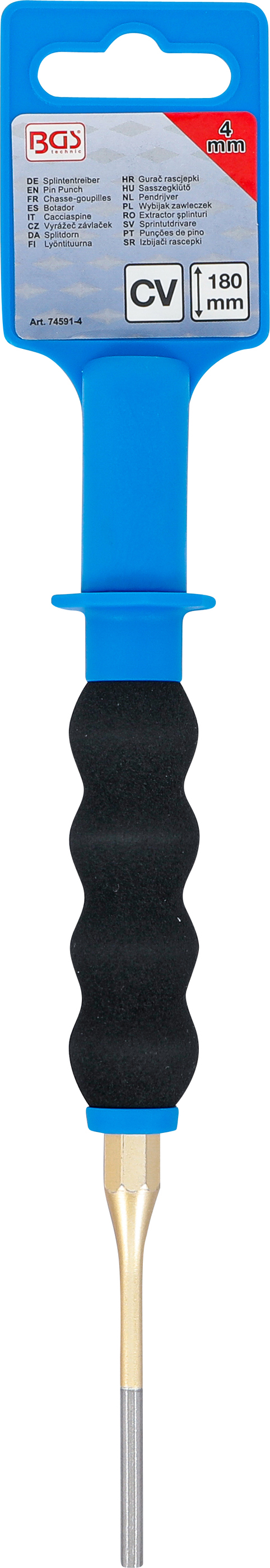 BGS Splintentreiber | mit Handschutz | 180 mm | 4 mm