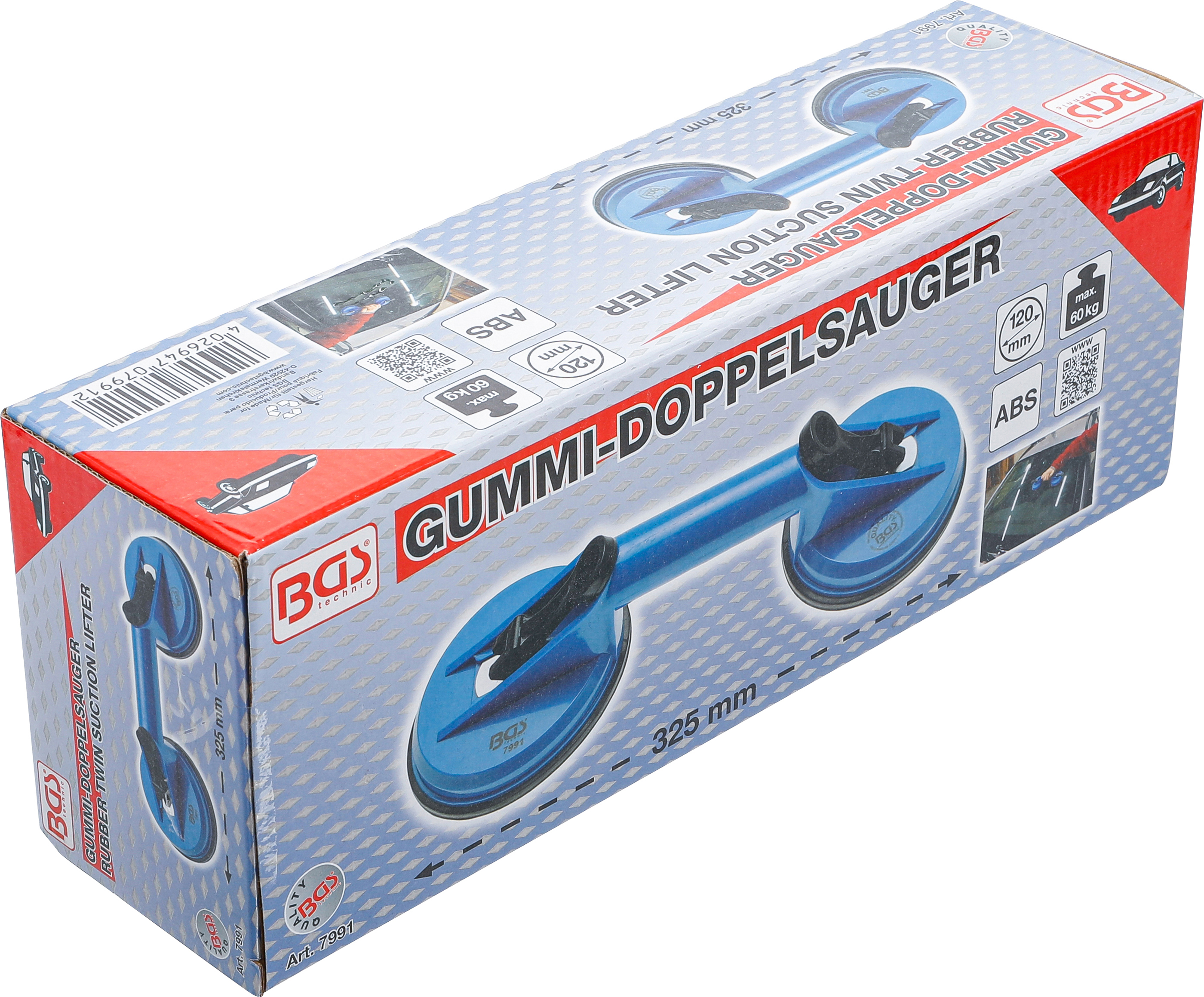 BGS Gummi-Doppelsauger | ABS | Ø 120 mm | 325 mm