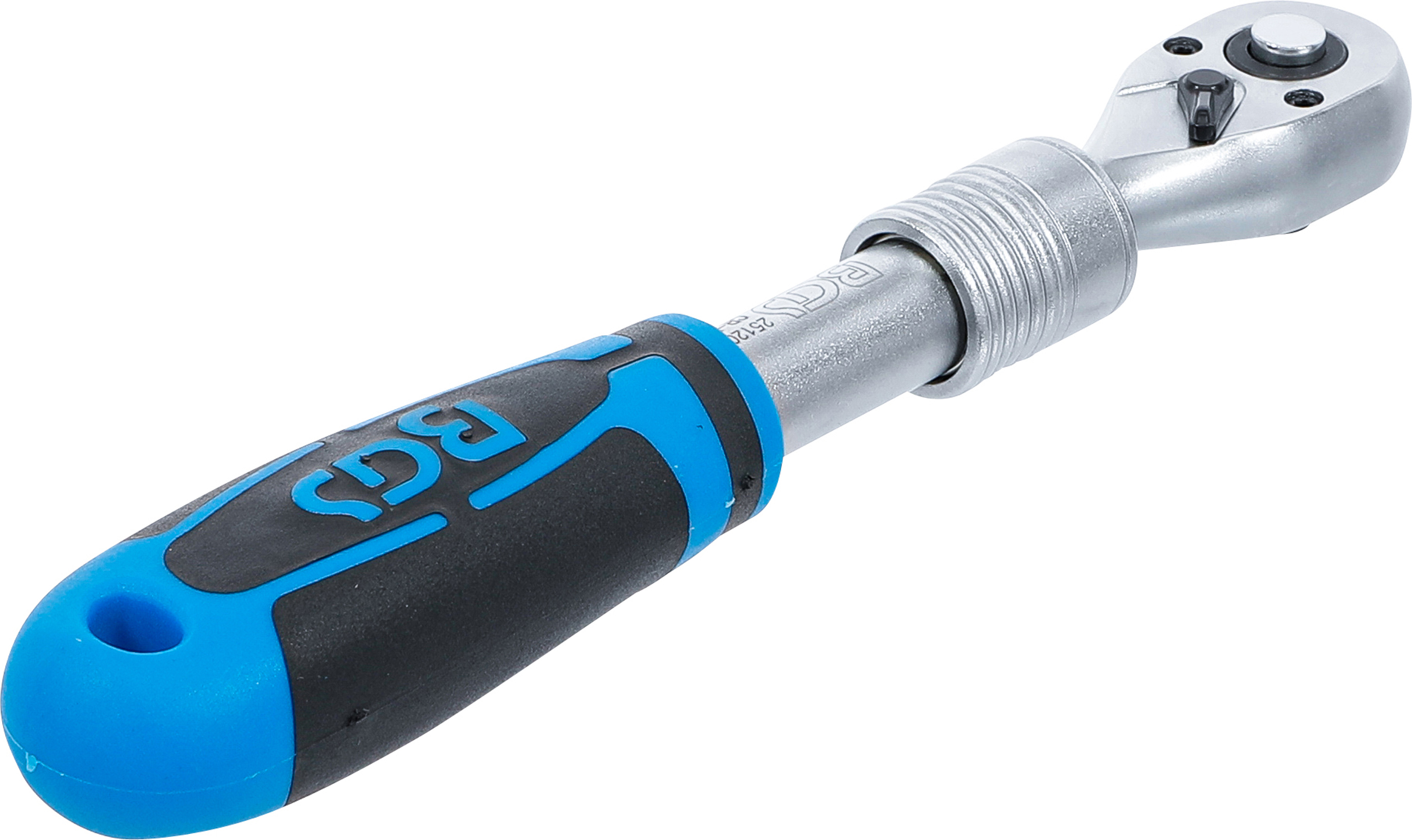 BGS Umschaltknarre, ausziehbar | Abtrieb Außenvierkant 6,3 mm (1/4") | 190 - 225 mm