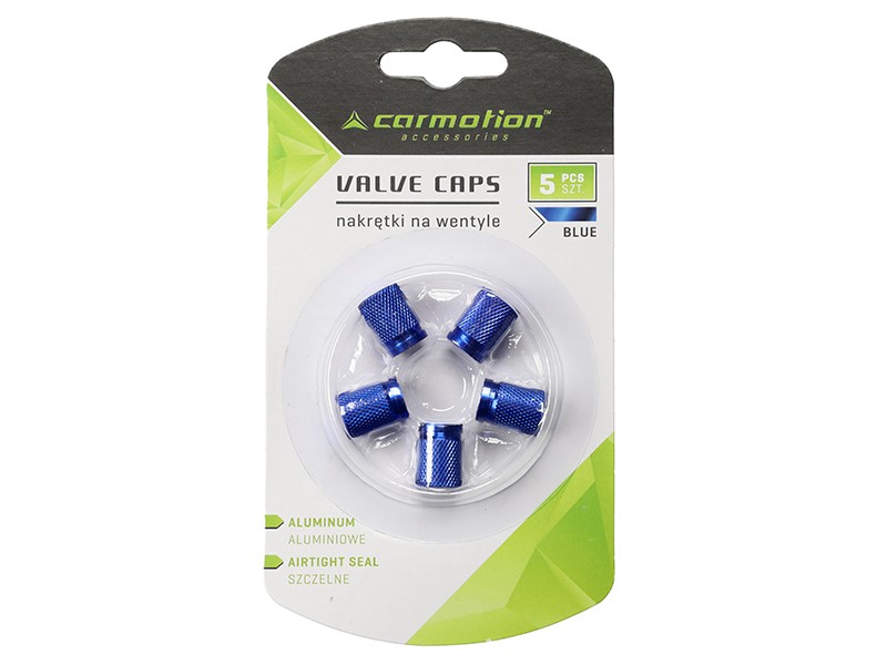 Carmotion Ventilkappen Aluminium BLAU 5er Pack