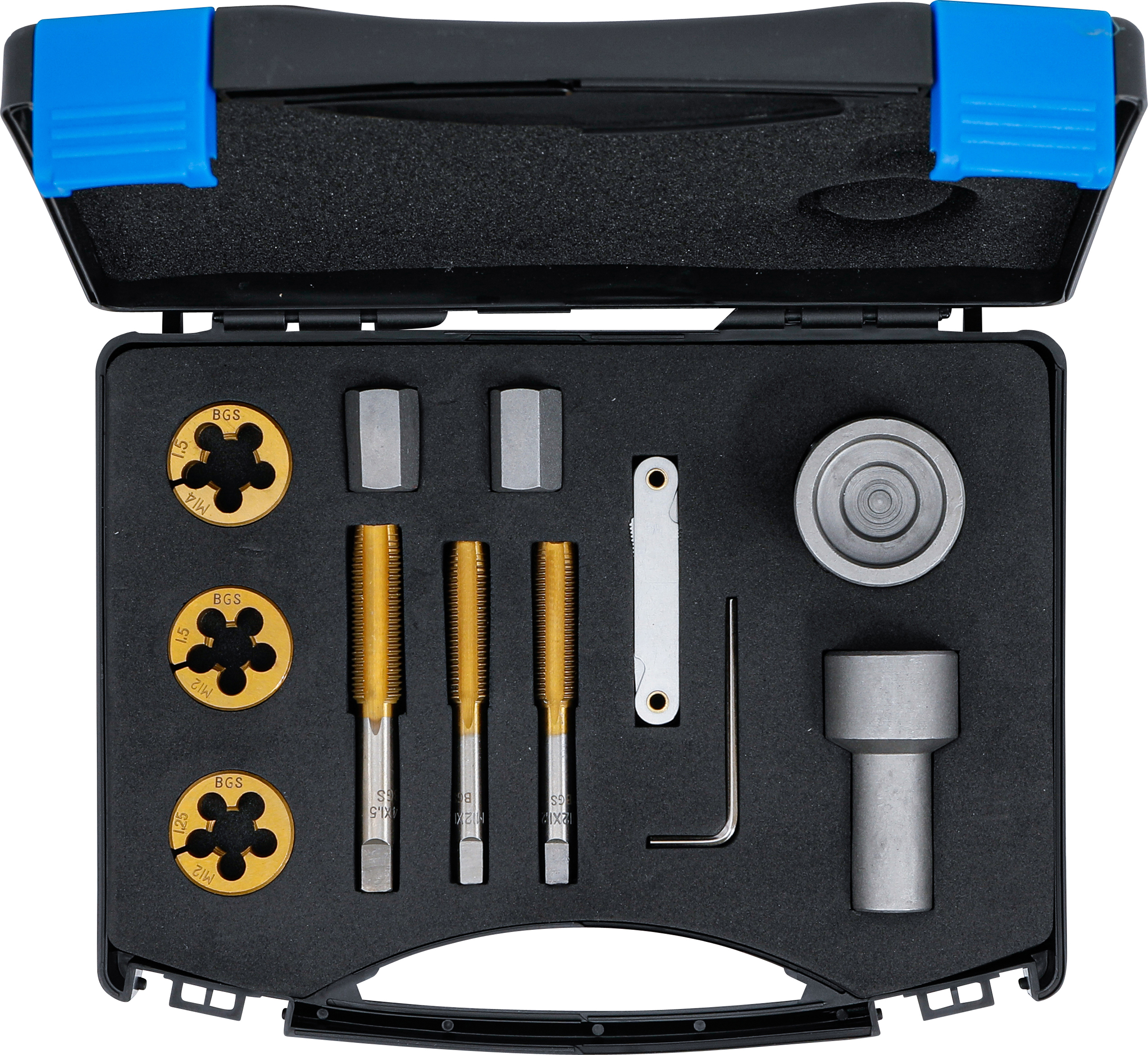 BGS Gewindebohrer-/Schneideisen-Satz für Radmuttern und Bolzen | 12-tlg.