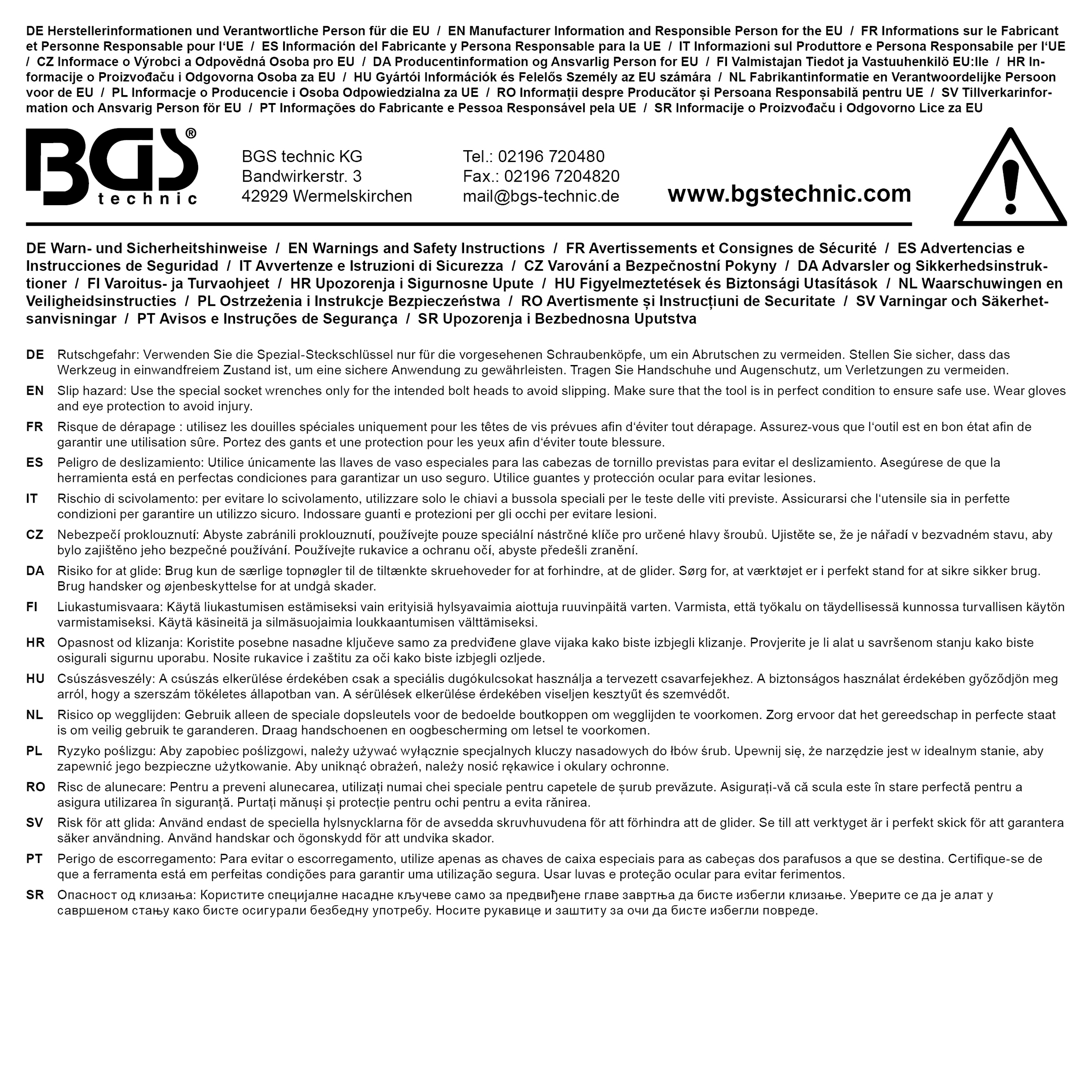 BGS Multi-Einsatz | Antrieb Innenvierkant 12,5 mm (1/2") | SW 11 - 32 mm