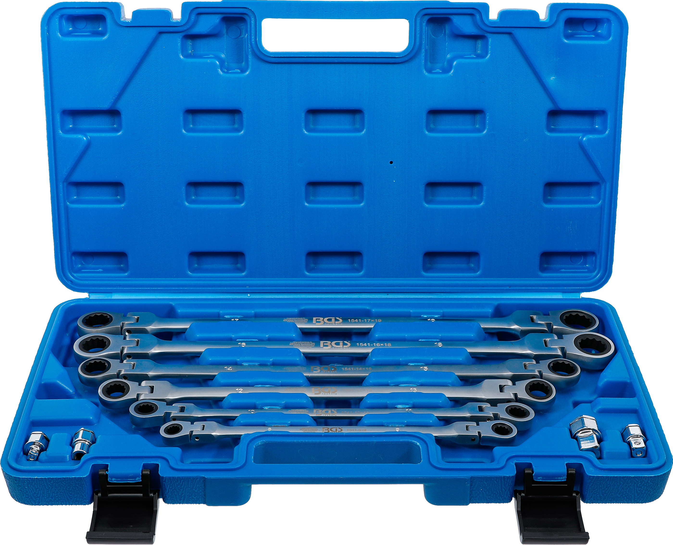 BGS Doppel-Ratschen-Gelenkschlüssel-Satz | SW 8 - 19 mm | 10-tlg.