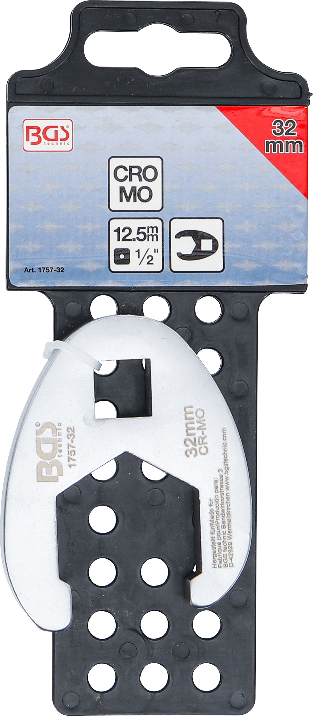 BGS Hahnenfußschlüssel | Antrieb Innenvierkant 12,5 mm (1/2") | SW 32 mm