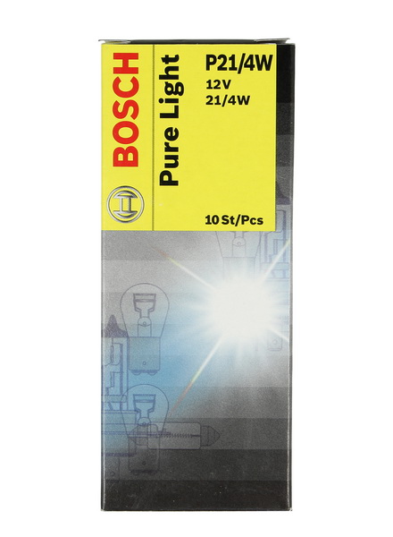 Bosch Kugellampe 12V 21/4W P21/4W Pure Light 1 987 302 215 Glühbirne 10 Stk