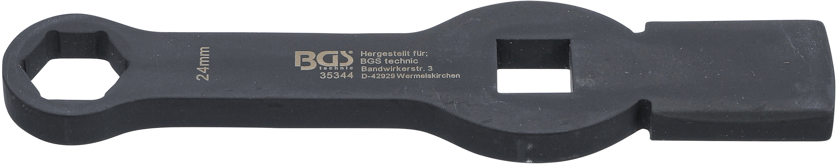 BGS Schlag-Ringschlüssel | Sechskant | mit 2 Schlagflächen | SW 24 mm