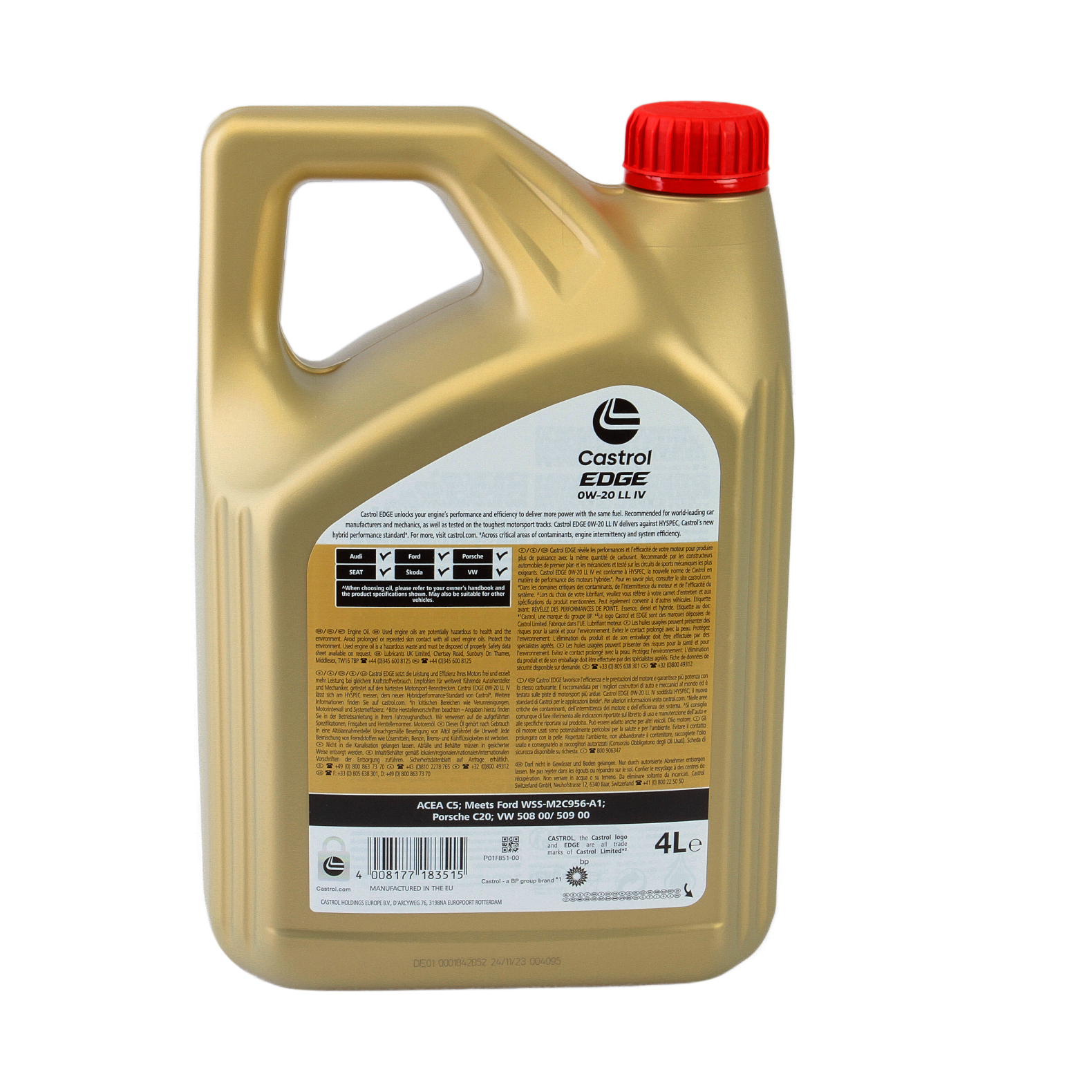 0W-20 Castrol EDGE LL IV Motoröl 4 Liter