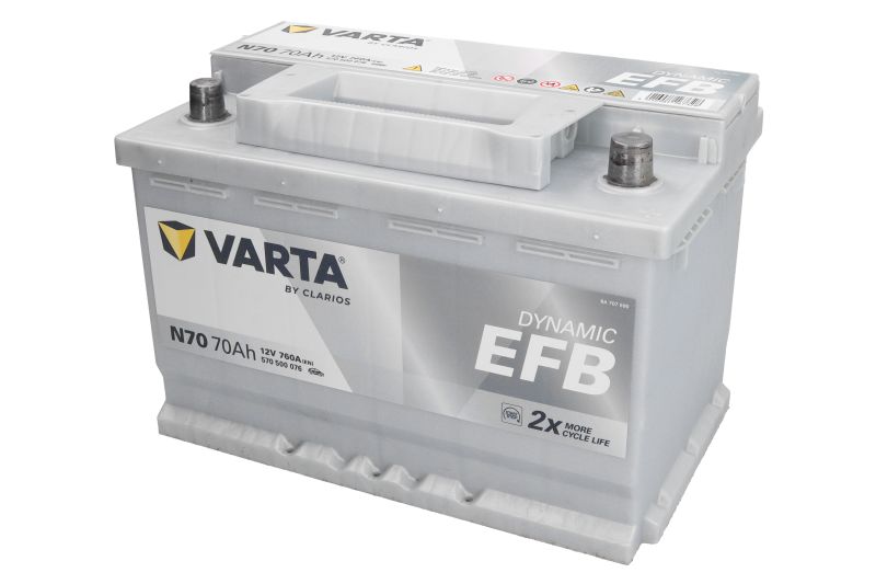 Starterbatterie VARTA Dynamic EFB Start-Stop N70 Autobatterie 12V 70Ah 760A
