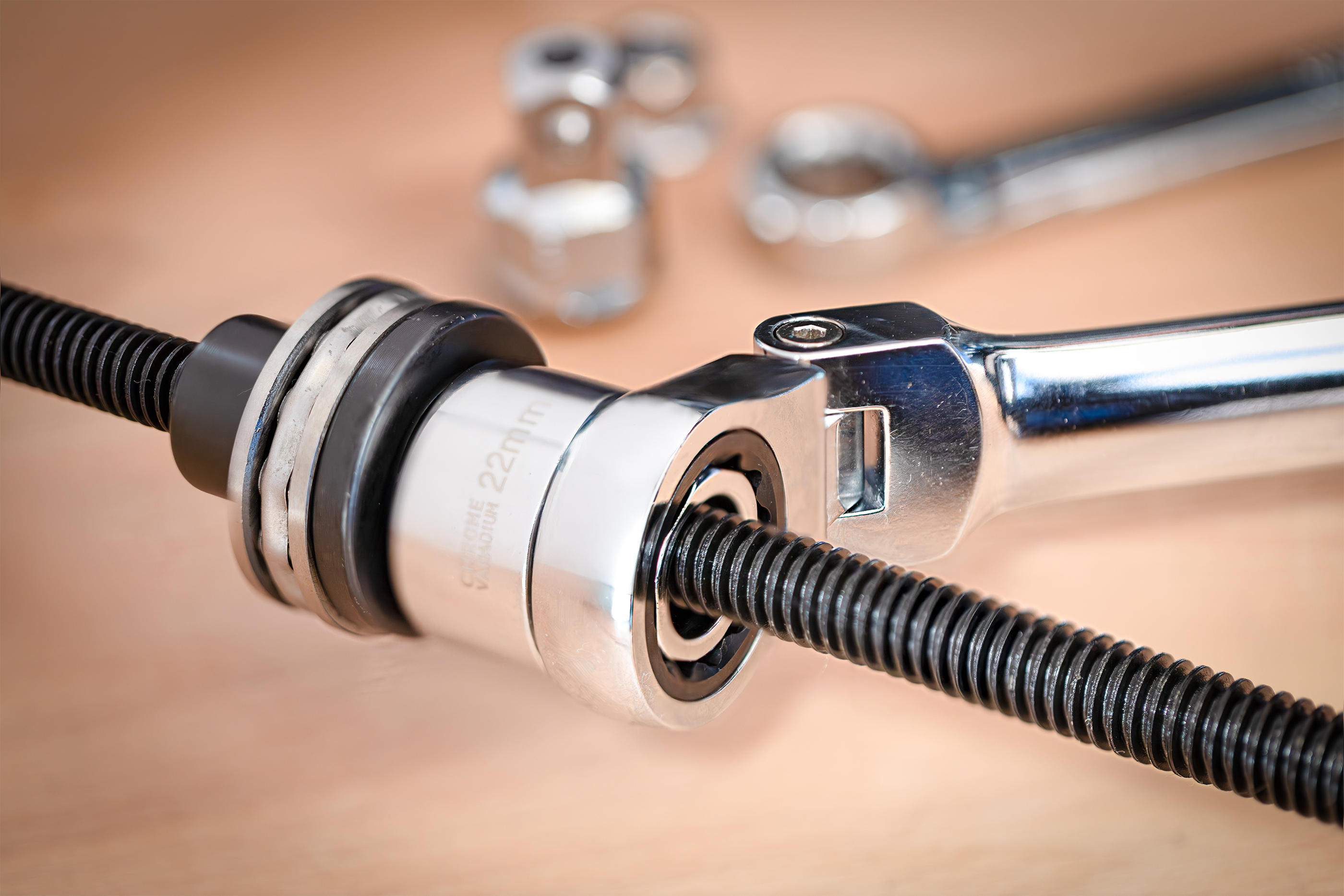 BGS Doppel-Ring- und Ratschenring-Gelenkschlüssel-Satz | extra lang | 27-tlg.