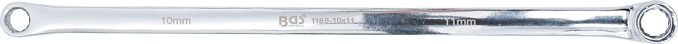 BGS Doppel-Ringschlüssel | extra lang | SW 10 x 11 mm