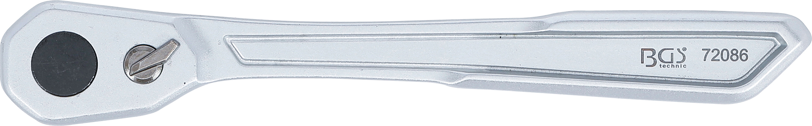 BGS Umschaltknarre | extra flach | feinverzahnt | Abtrieb Außenvierkant 10 mm (3/8")