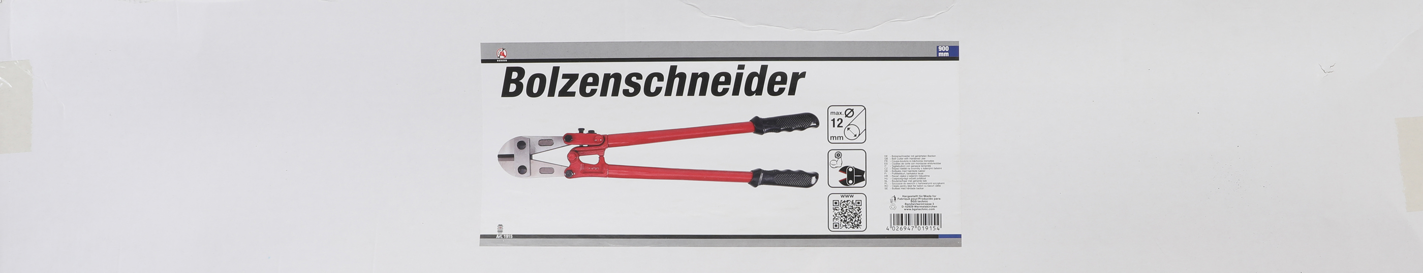 BGS Bolzenschneider mit gehärteten Backen | 900 mm