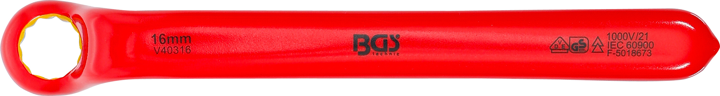 BGS VDE-Einringschlüssel | tief gekröpft | SW 16 mm