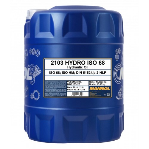 Mannol 2103 Hydro ISO 68 Hydrauliköl 20 Liter