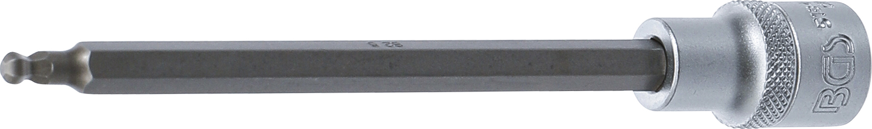 BGS Bit-Einsatz | Länge 160 mm | Antrieb Innenvierkant 12,5 mm (1/2") | Innensechskant mit Kugelkopf 5 mm