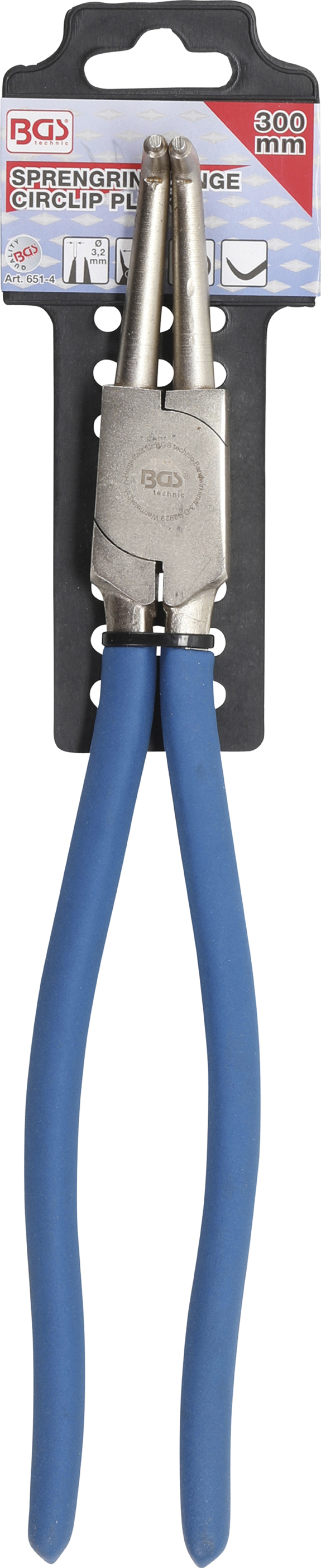 BGS Sprengringzange | abgewinkelt | für Innensprengringe | 300 mm