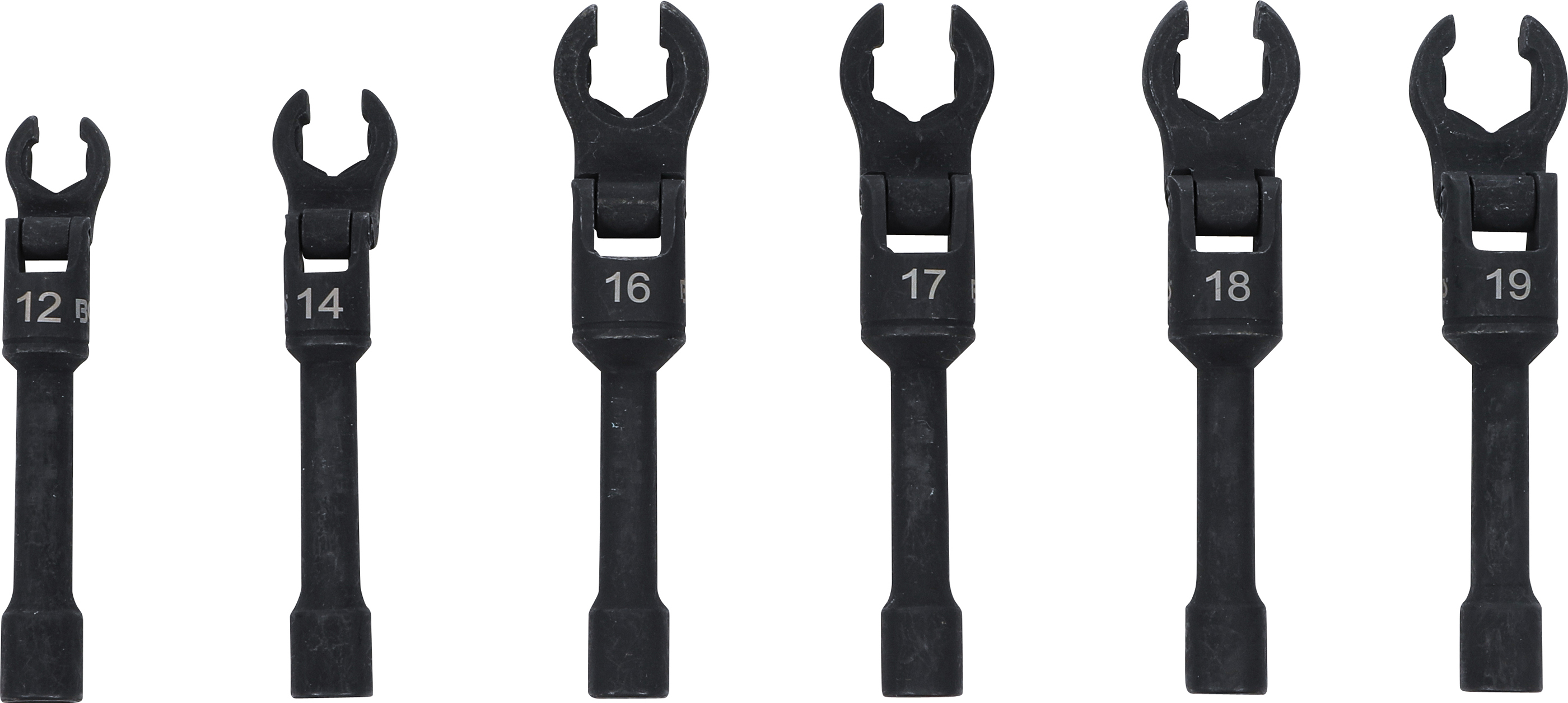 BGS Hahnenfußschlüssel-Satz | Antrieb Innenvierkant 10 mm (3/8") | mit Gelenk | 6-tlg.