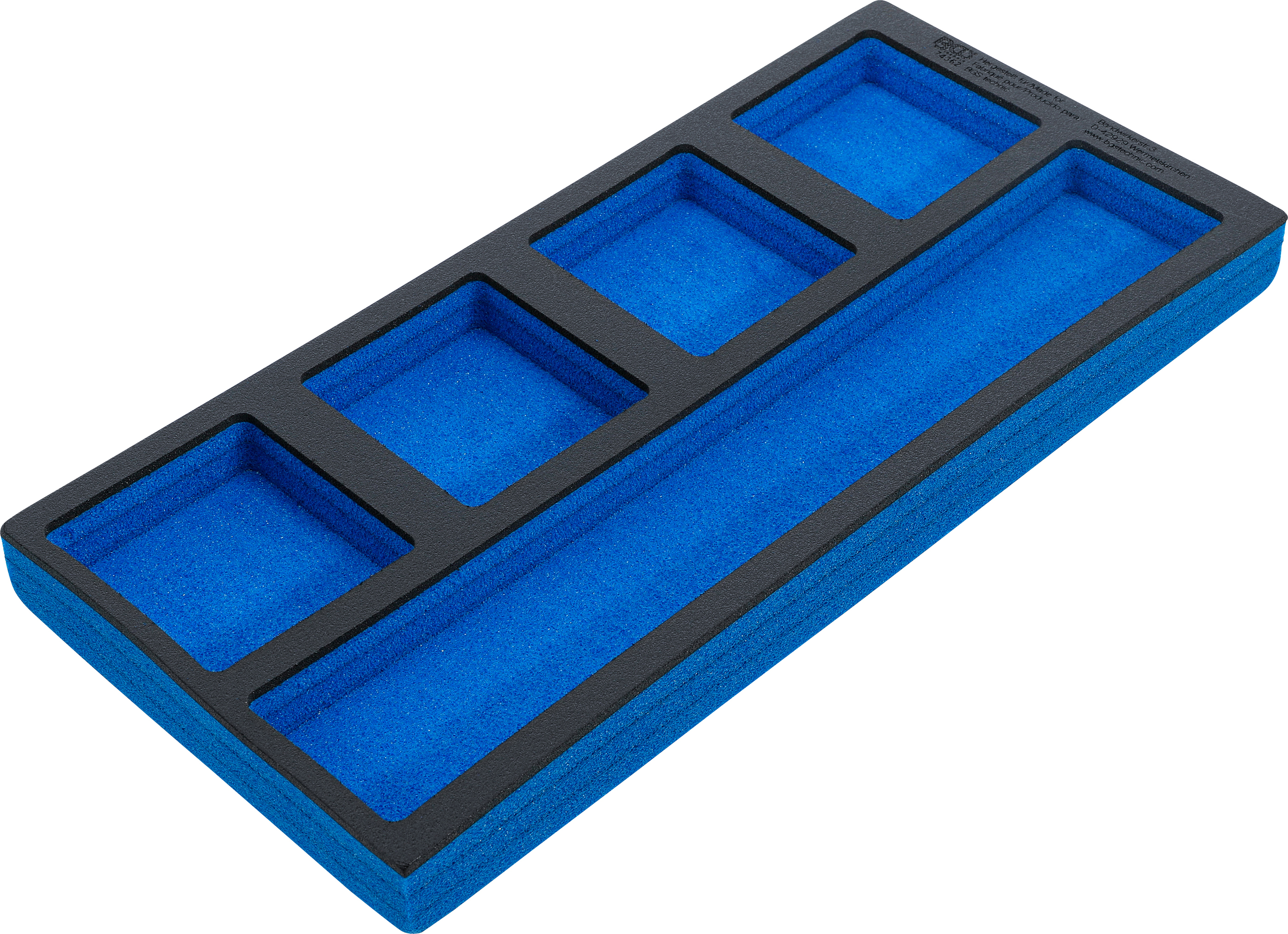 BGS Werkstattwageneinlage 1/3, leer: 5 Ablagefächer | 408 x 189 x 32 mm