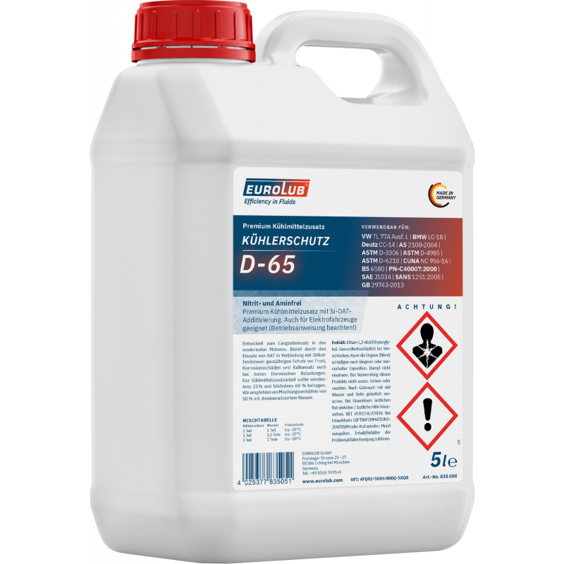 Eurolub Kühlerfrostschutz D-65 Konzentrat 5 Liter