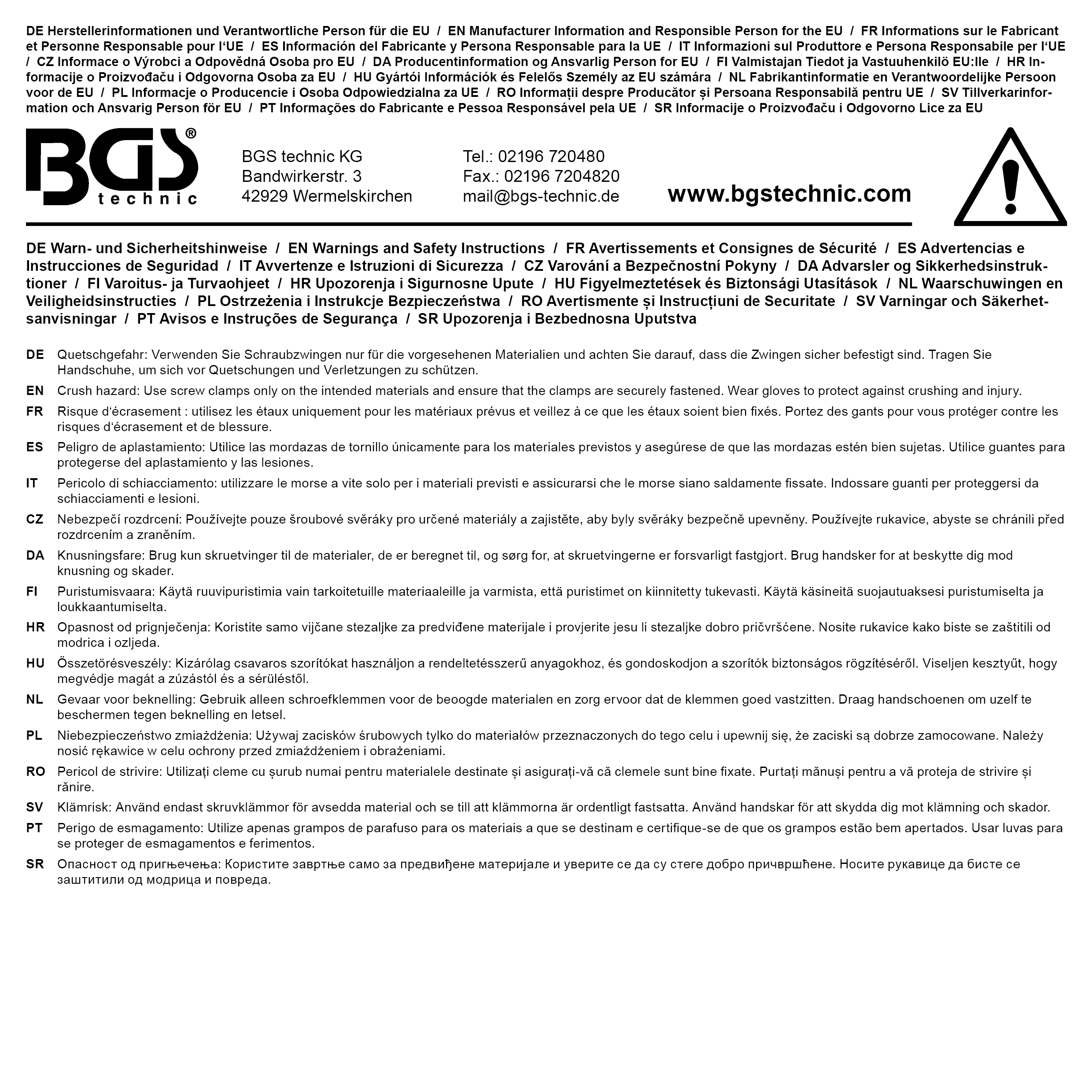 BGS Schraubzwinge | 300 x 120 mm