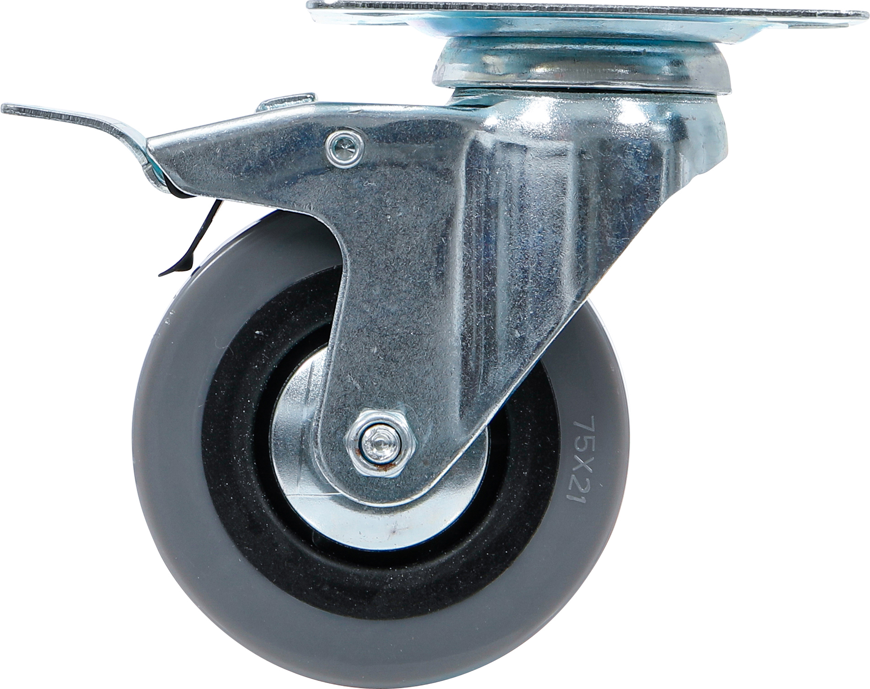 BGS Lenkrolle mit Bremse | mit Anschraubsockel | Ø 75 mm