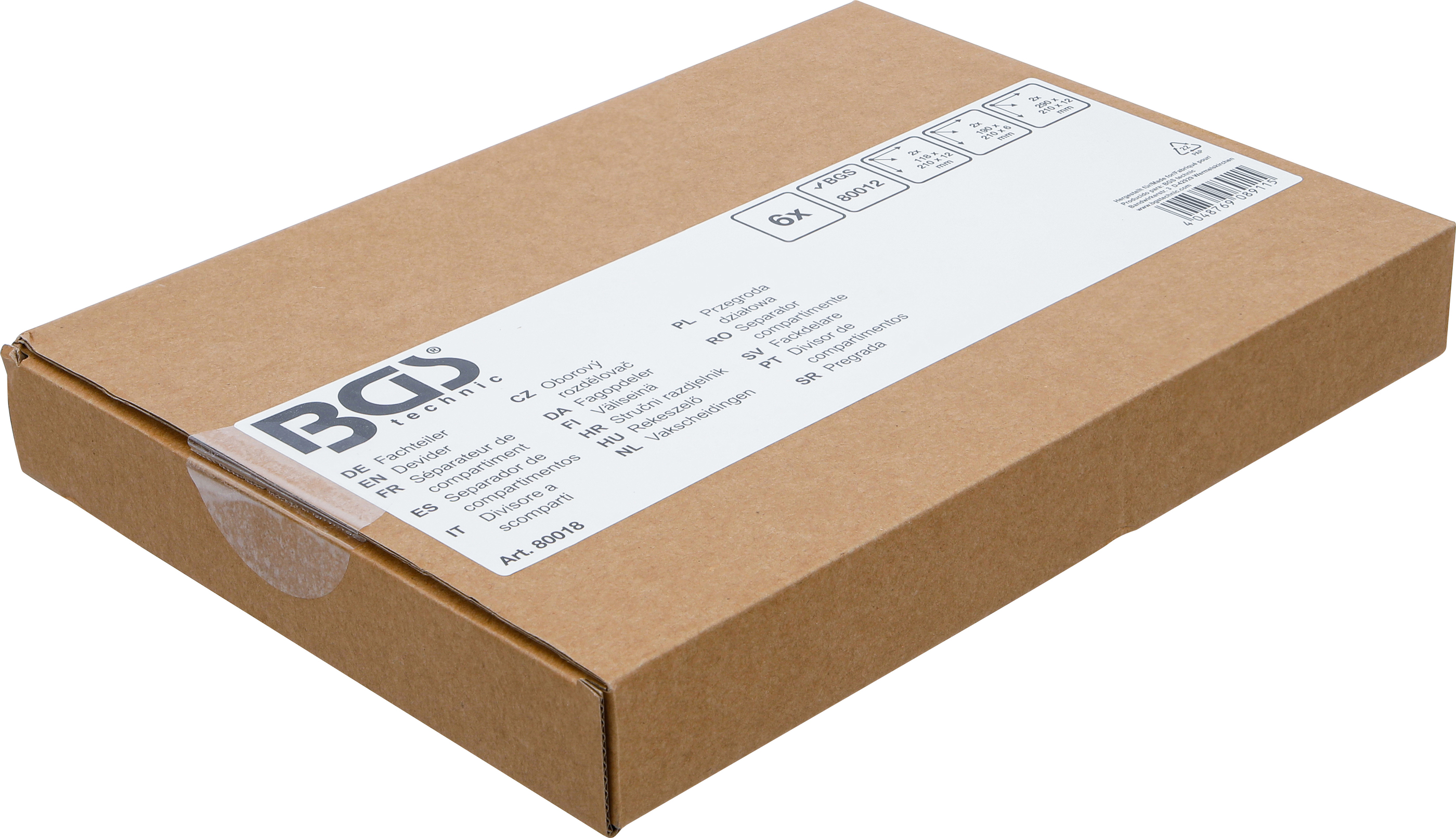 BGS Fachteiler | für Systemkoffer | Größe L | 6-tlg.