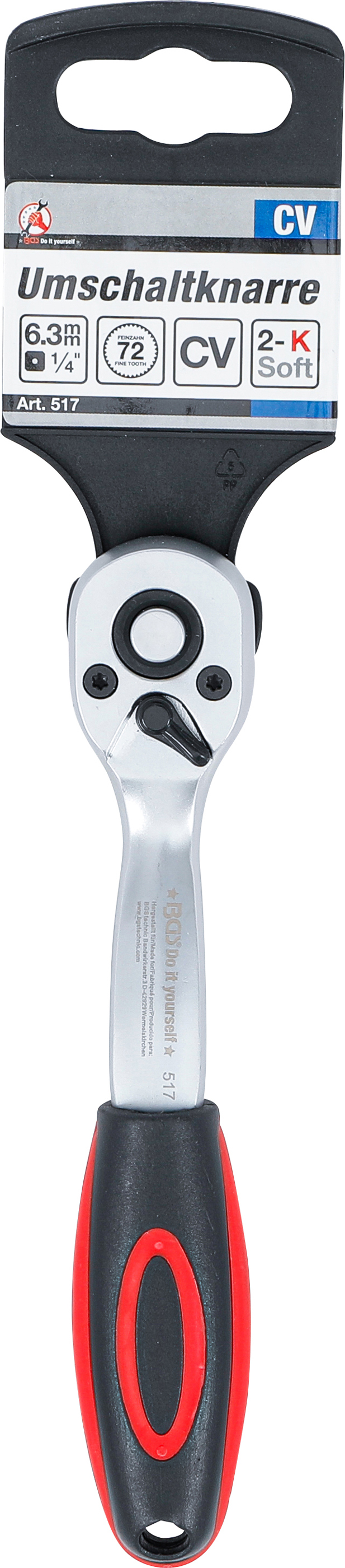 BGS Umschaltknarre | feinverzahnt | 6,3 mm (1/4")