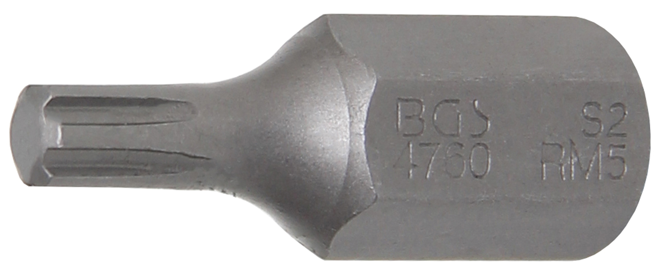 BGS Bit | Länge 30 mm | Antrieb Außensechskant 10 mm (3/8") | Keil-Profil (für RIBE) M5