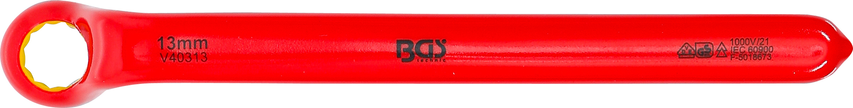 BGS VDE-Einringschlüssel | tief gekröpft | SW 13 mm BGS VDE-Einringschlüssel | tief gekröpft | SW 13 mm