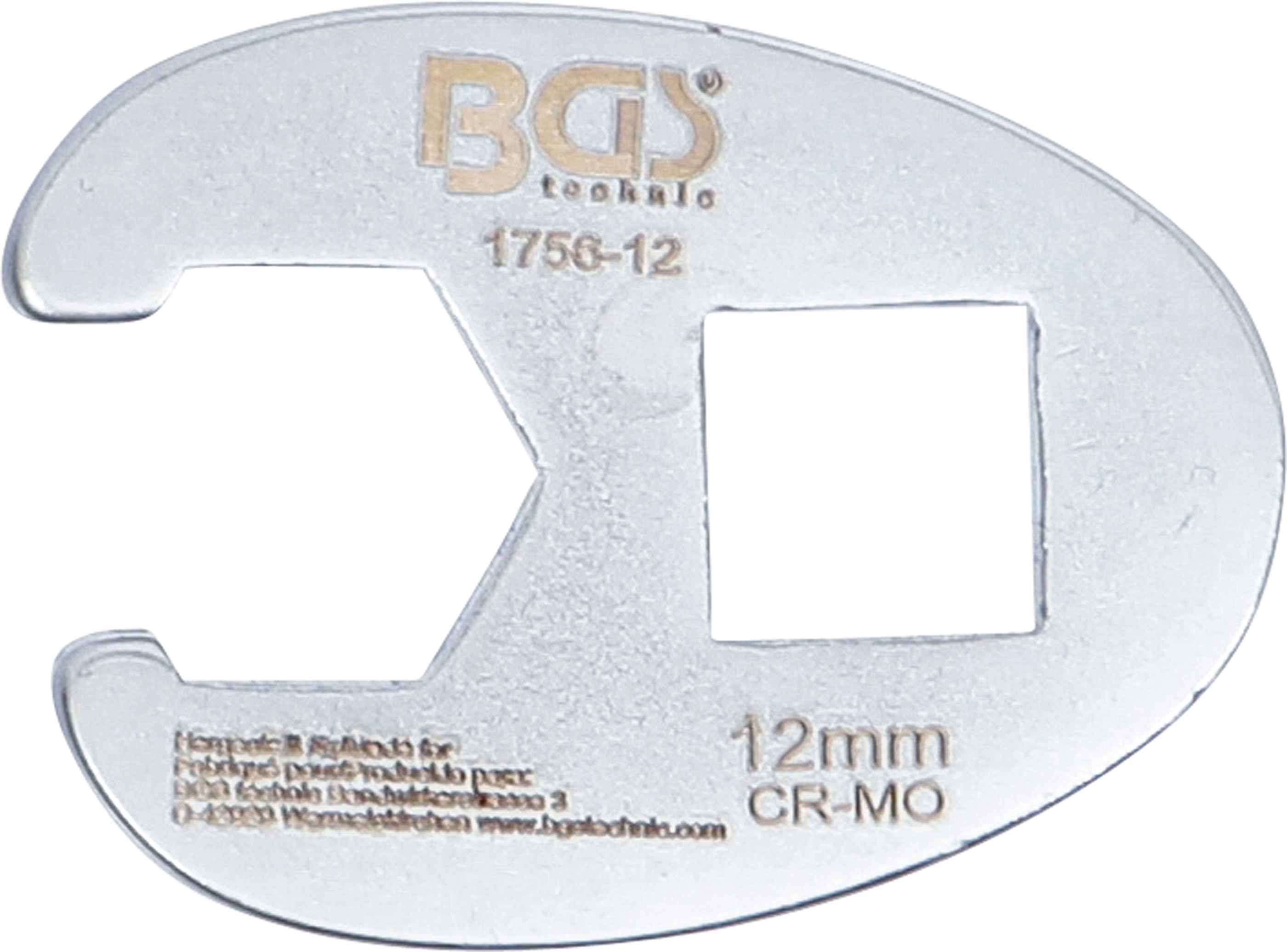 BGS Hahnenfußschlüssel | Antrieb Innenvierkant 10 mm (3/8") | SW 12 mm