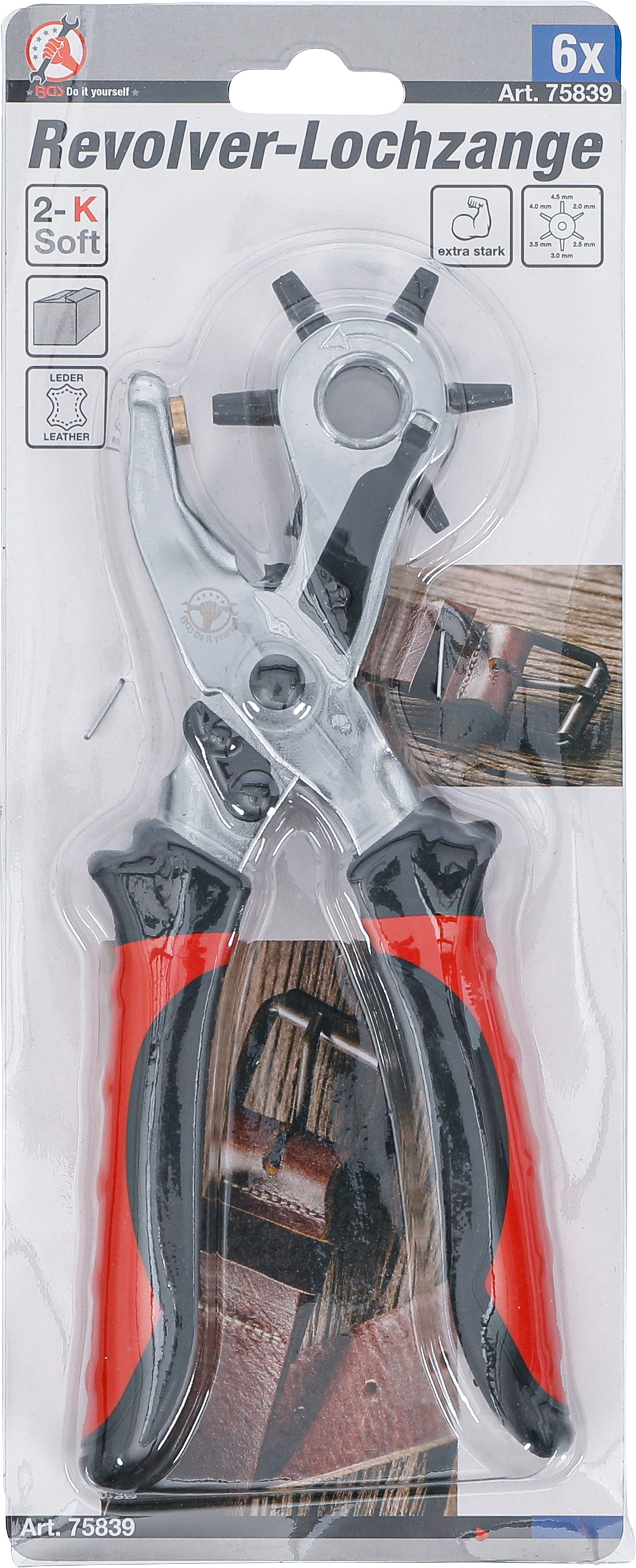 BGS Revolver-Lochzange | schwere Ausführung | 2 - 4,5 mm