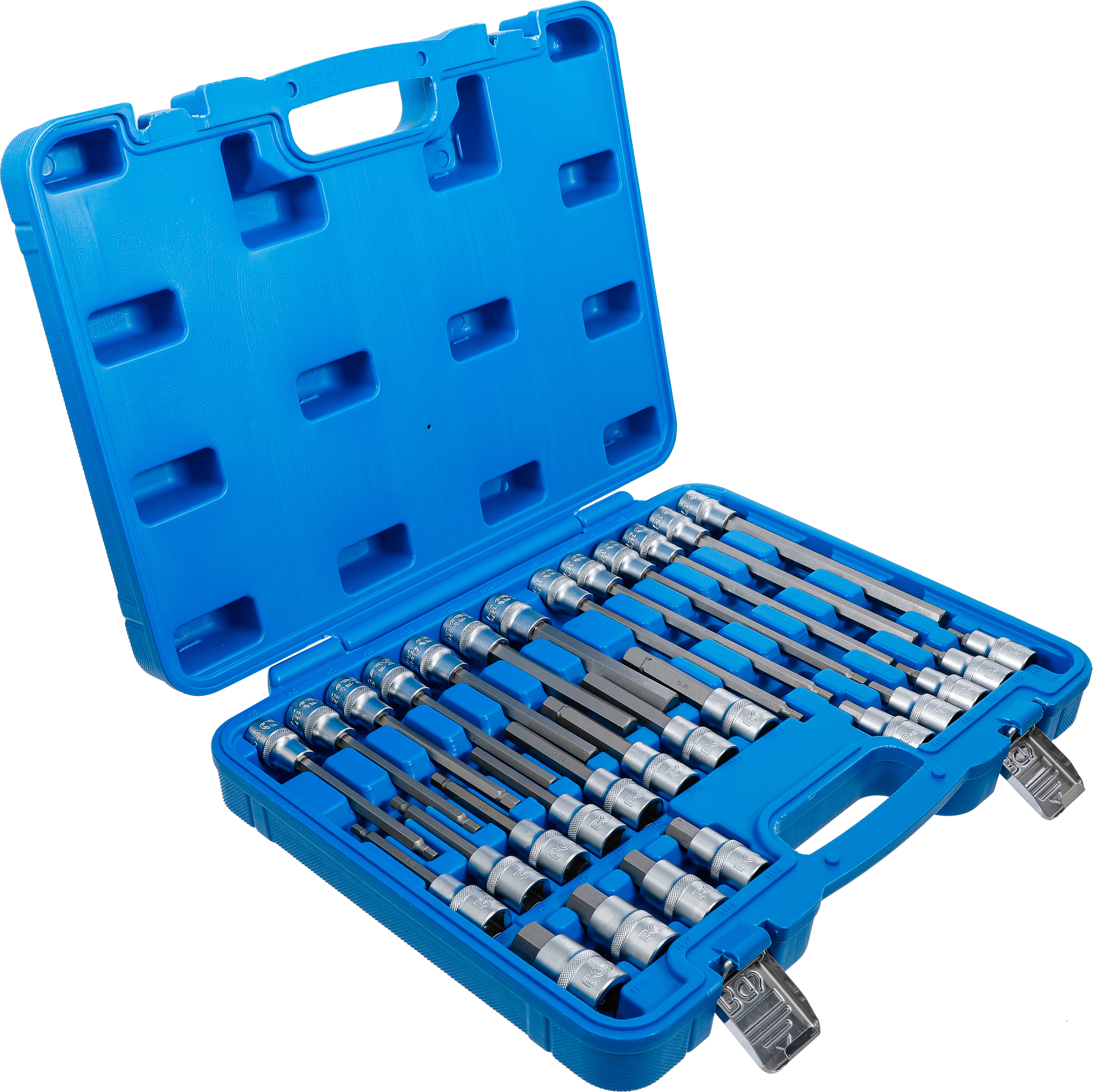 BGS Bit-Einsatz-Satz | Antrieb Innenvierkant 12,5 mm (1/2") | Innensechskant | 30-tlg.