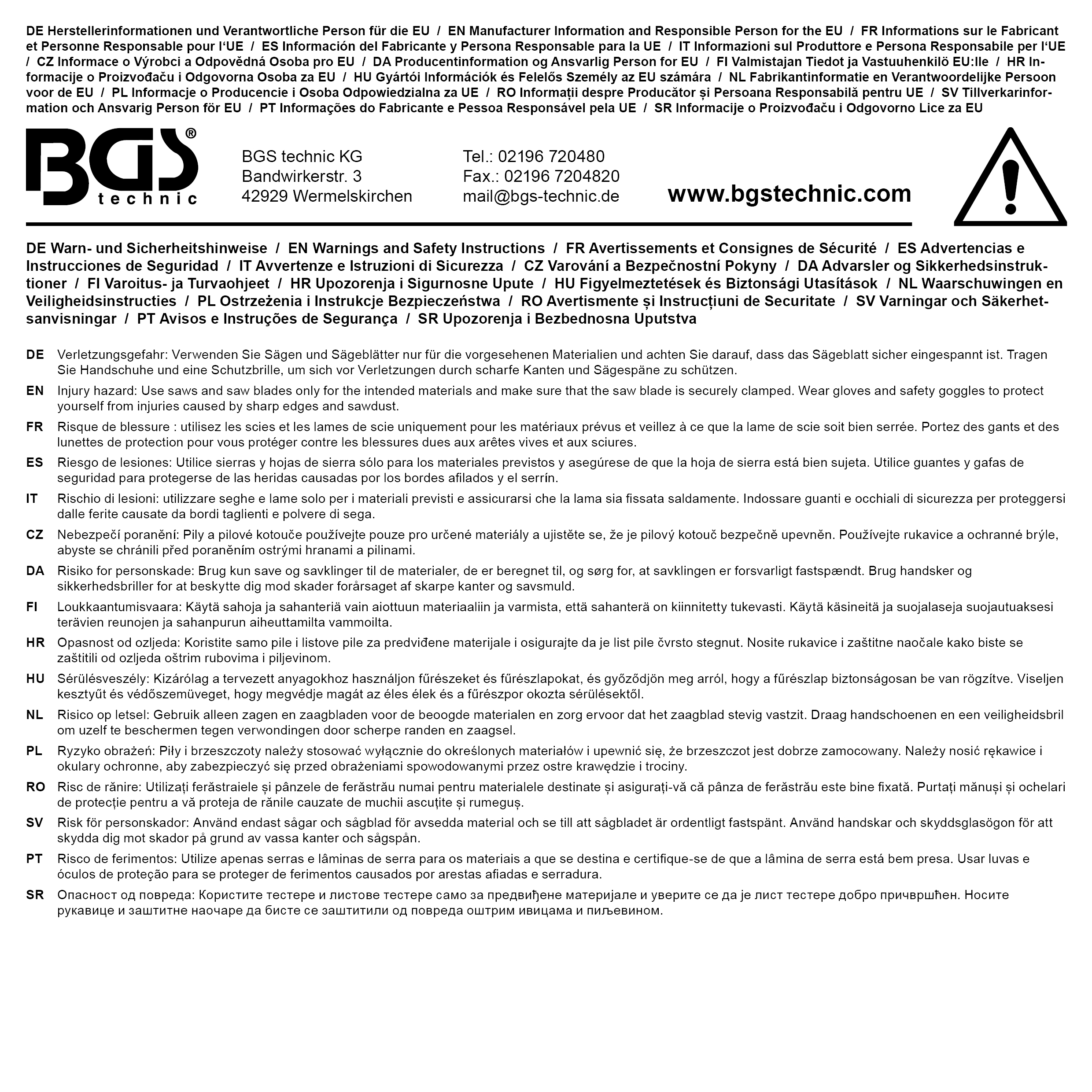 BGS Hartmetall-Kreissägeblatt | Ø 140 x 20 x 2,3 mm | 30 Zähne