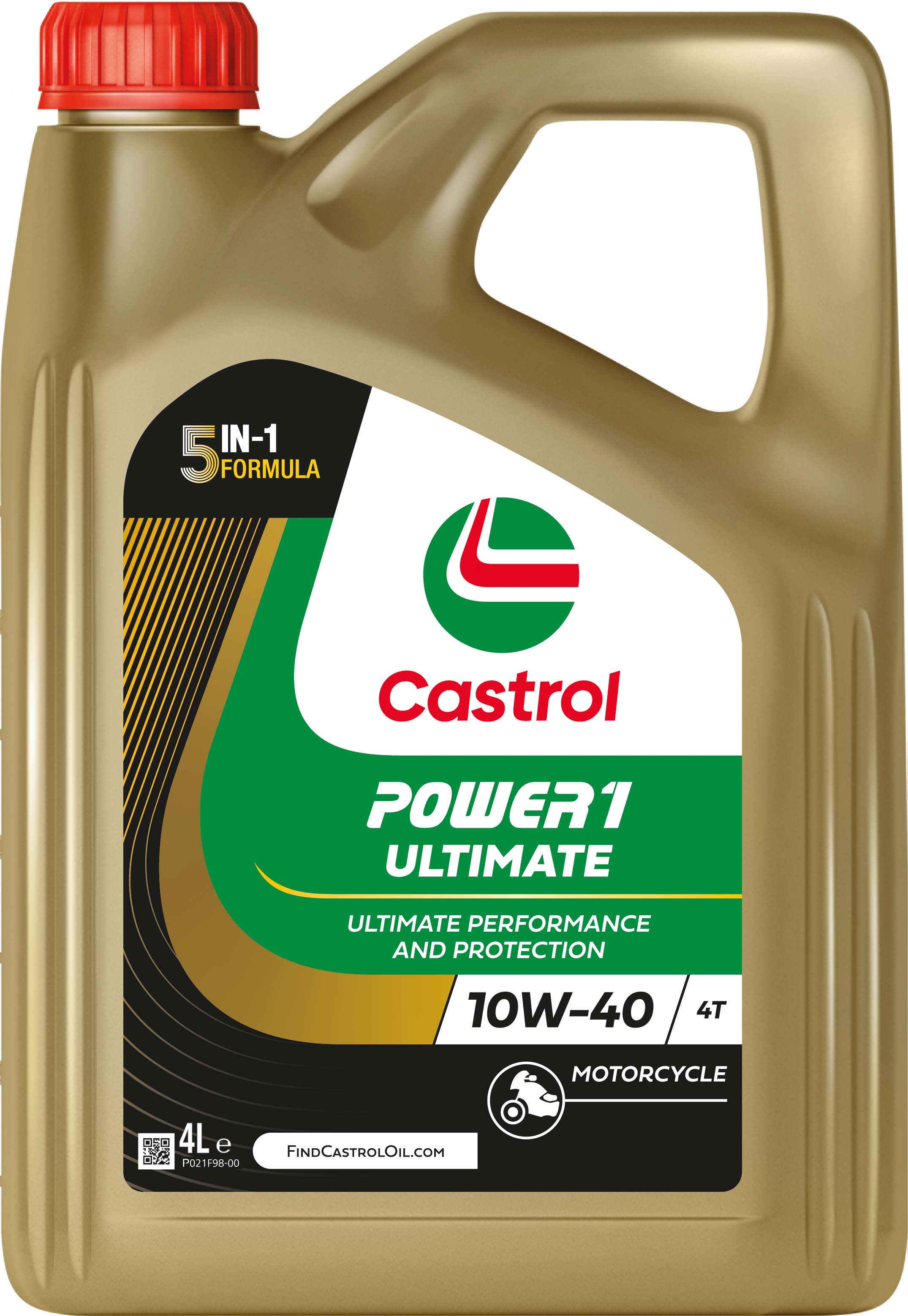 10W-40 Castrol Power 1 Motorrad 4-Takt Motoröl 4 Liter