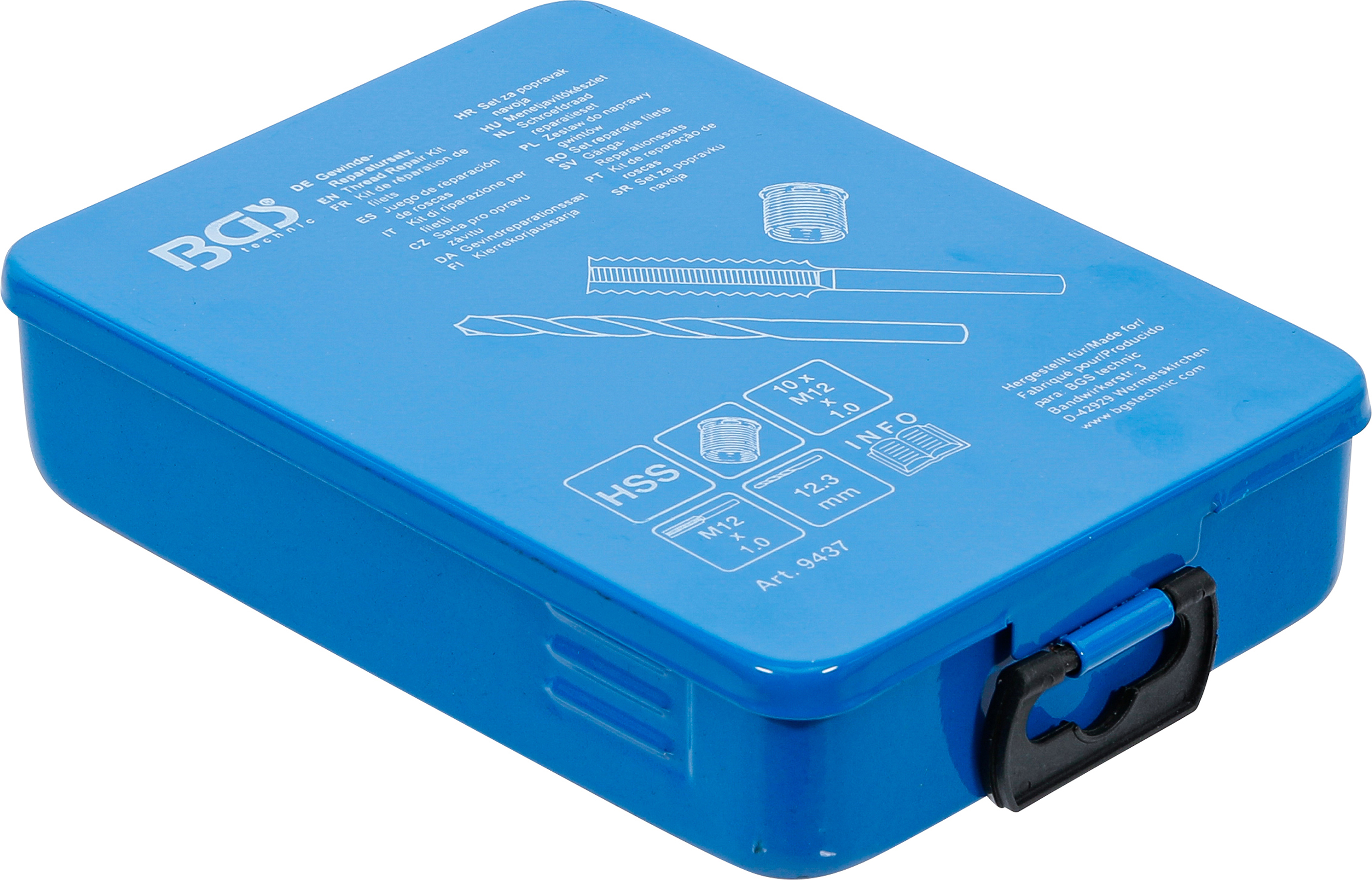 BGS Gewinde-Reparatursatz | M12 x 1.0 | 14-tlg. BGS Gewinde-Reparatursatz | M12 x 1.0 | 14-tlg.