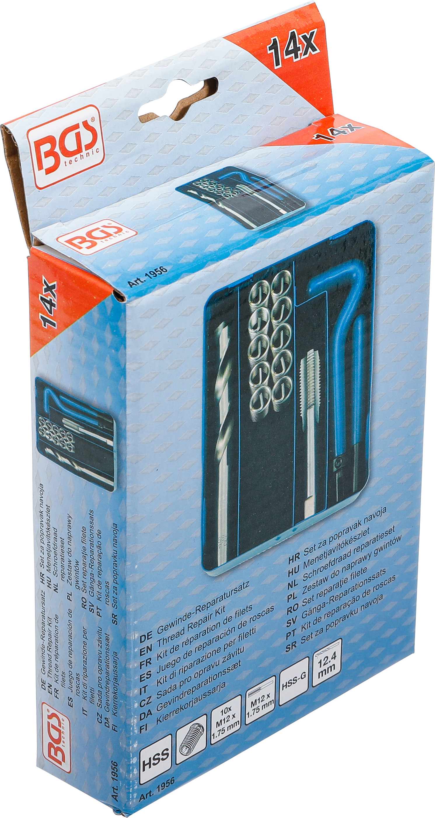 BGS Gewinde-Reparatursatz | M12 x 1,75 | 14-tlg. BGS Gewinde-Reparatursatz | M12 x 1,75 | 14-tlg.
