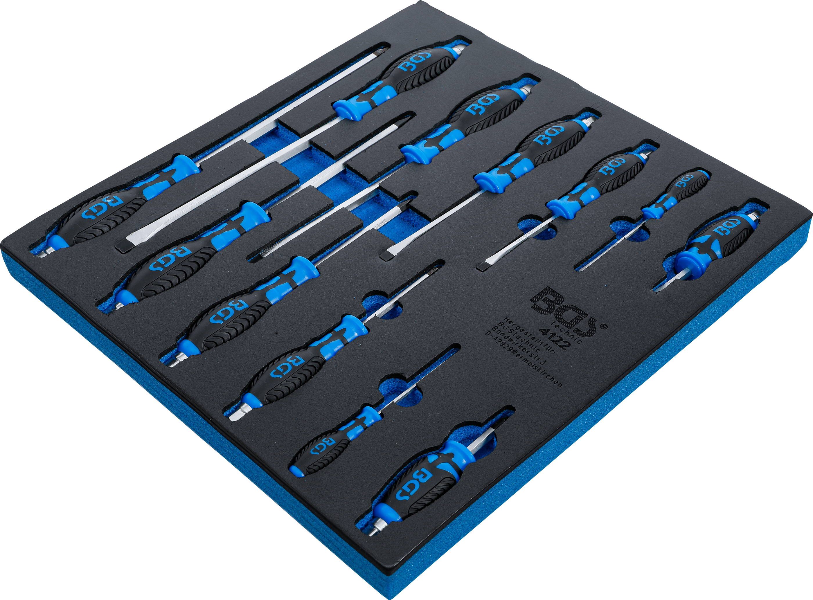 BGS Werkstattwageneinlage 2/3: Schraubendreher-Satz | 12-tlg.
