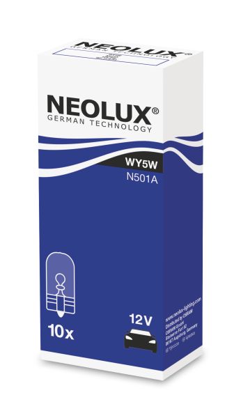 Neolux NLX501A Glassockel Autolampe 12V 5W WY5W T10 Amber Orange