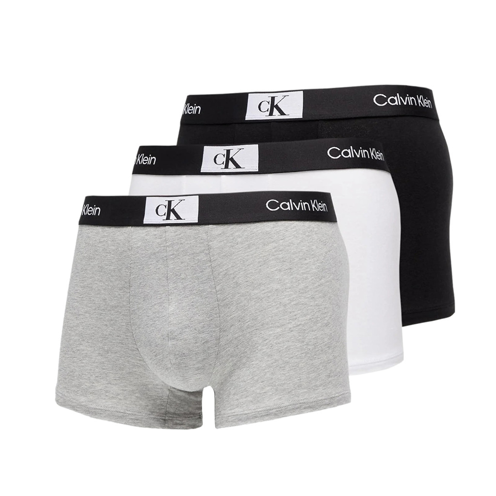 Calvin Klein Herren Boxershorts Trunks 3er Pack Schwarz Weiß Grau Gr. XXL