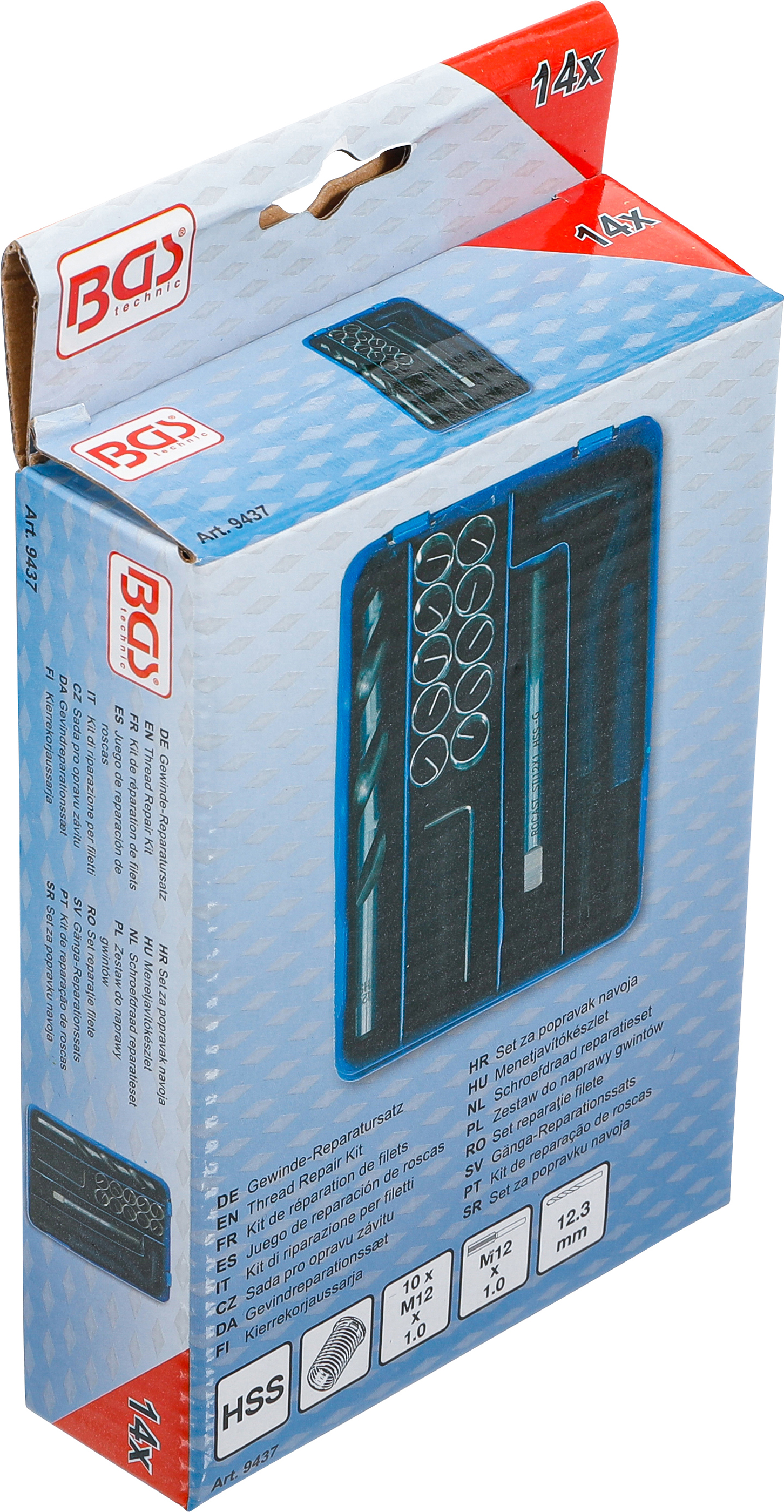 BGS Gewinde-Reparatursatz | M12 x 1.0 | 14-tlg. BGS Gewinde-Reparatursatz | M12 x 1.0 | 14-tlg.