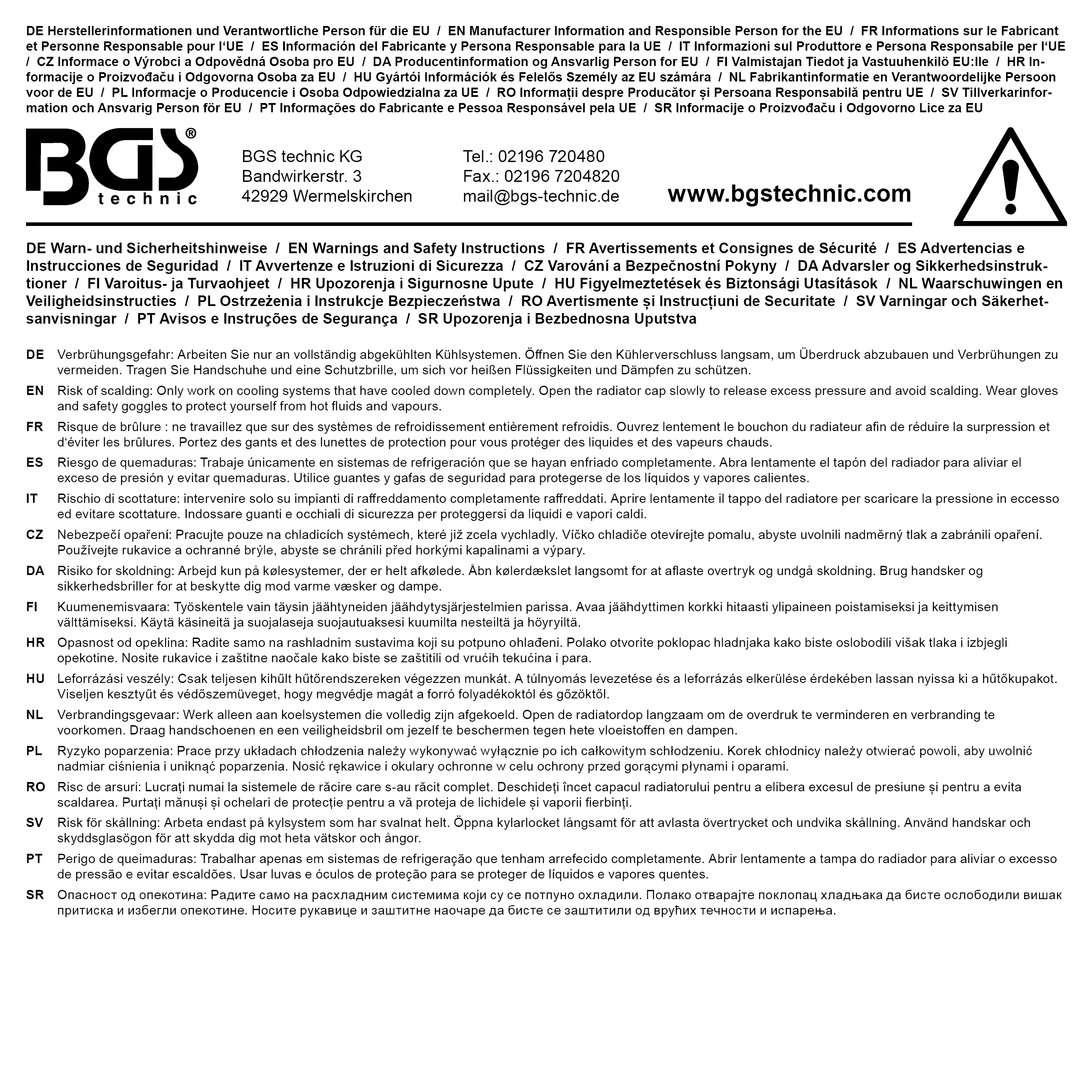 BGS Adapter Nr. 3 für Art. 8027, 8098 | für Buick, Chevrolet, Chrysler, Dodge, Jeep, Mercedes-Benz, Oldsmobile, Pontiac